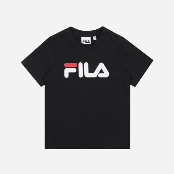 Camisetas Fila Menina Pretas - Fila Uno Crew Neck S/S En Portugal,XJYK-14390